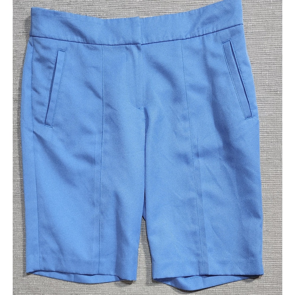 IZOD Golf Womens Blue Performance Chino Shorts Size 8 Mesh Lined Activewear